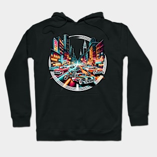 Neon Nostalgia Boulevard Hoodie